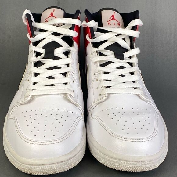 Nike Air Jordan 1 Retro Mid Chicago White Black Gym Red mens size  10 - Picture 3 of 10